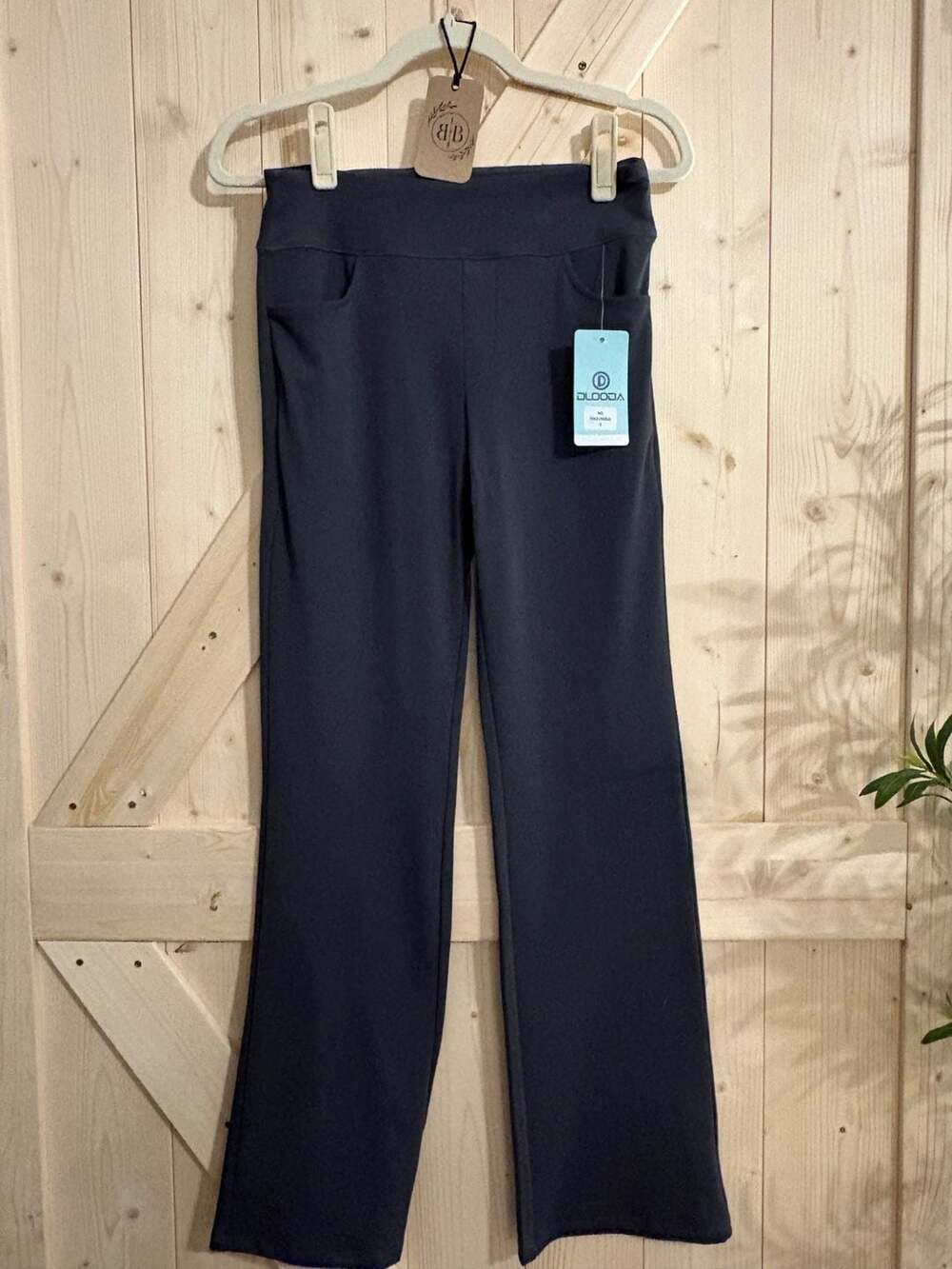 Dlooda Women's High-Waisted Casual Yoga Dress Pants with Pockets size SMALL